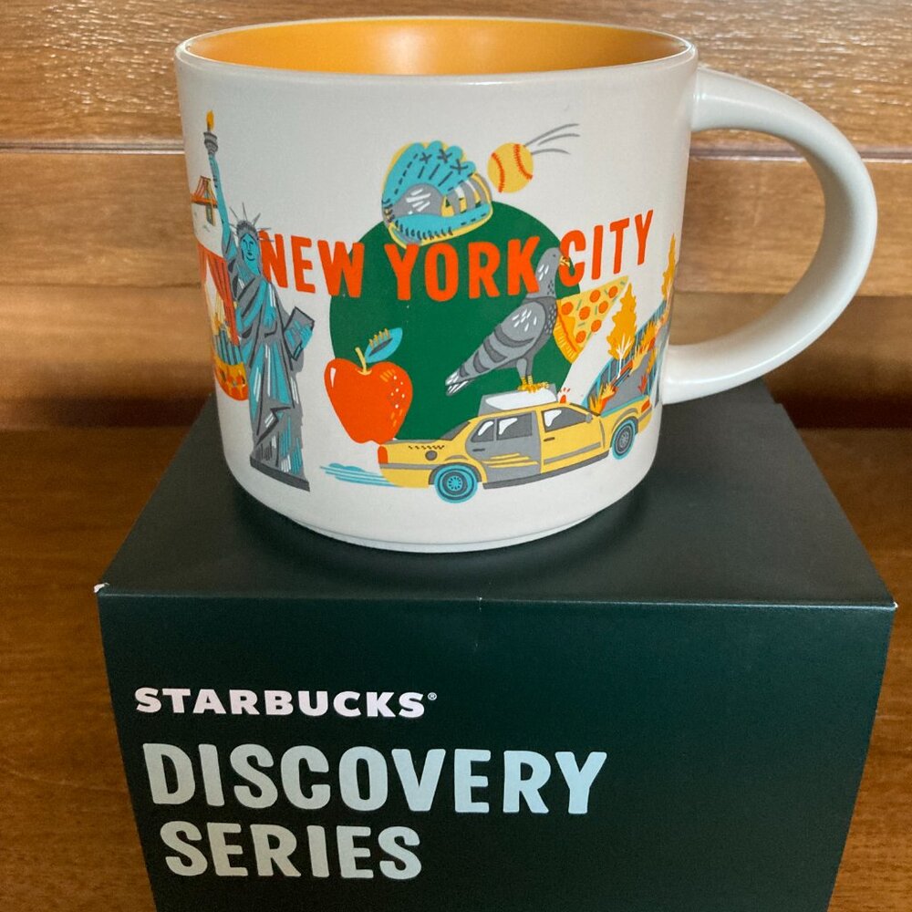 Brand New Starbucks Discovery New York City Coffee Mug Big Apple Taxi Subway